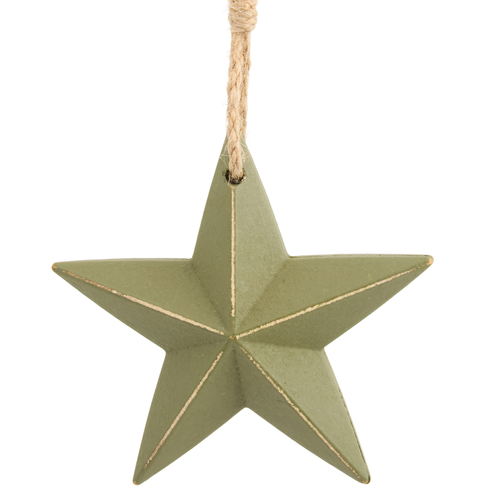 Wooden Green Star Green Image 4
