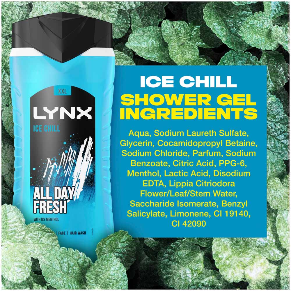 Lynx Shower Gel Ice Chill 500ml Image 4