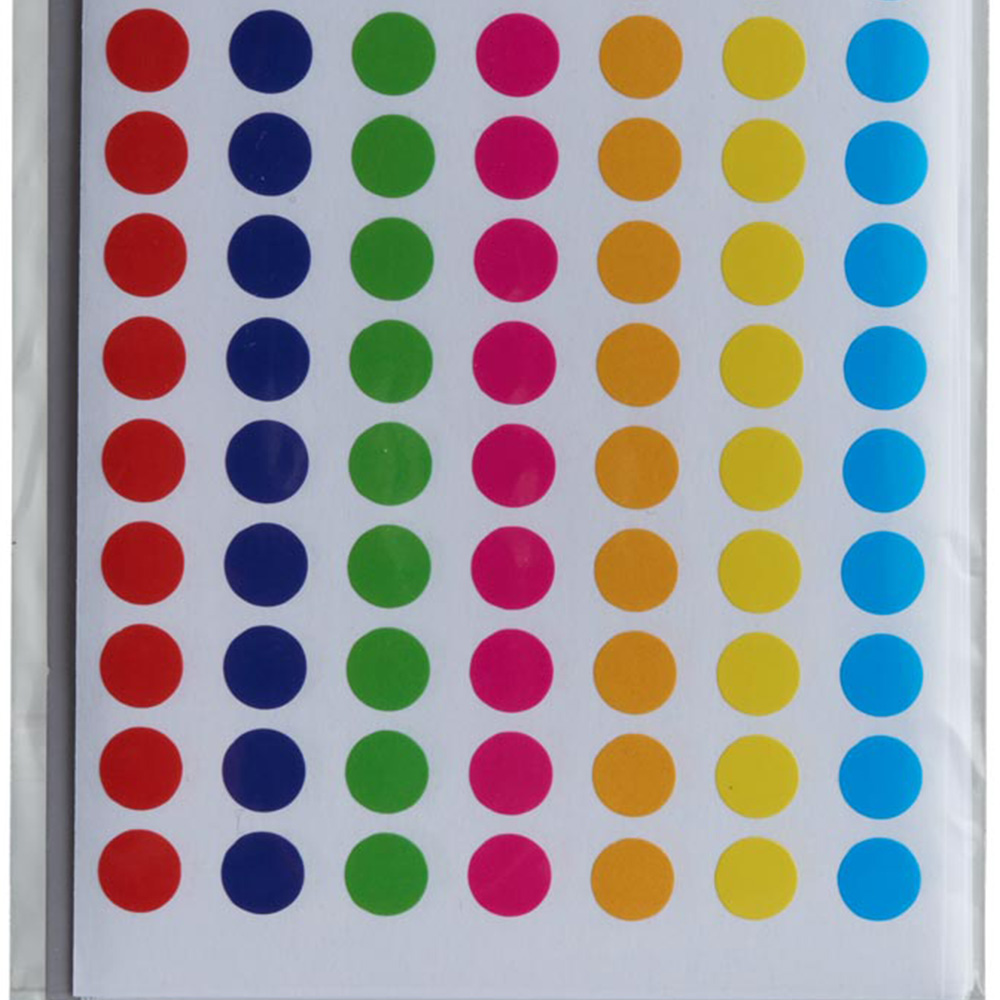 Wilko Coloured Dots 8 Pack Image 3