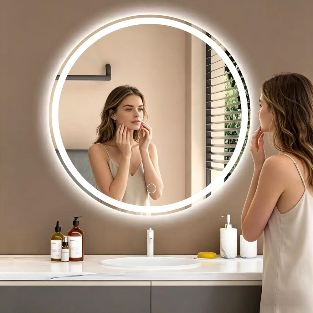 Gr8 Home LED Anti-Fog Touch Dimmable Round Wall Mounted Bathroom Mirror 60cm Image 4