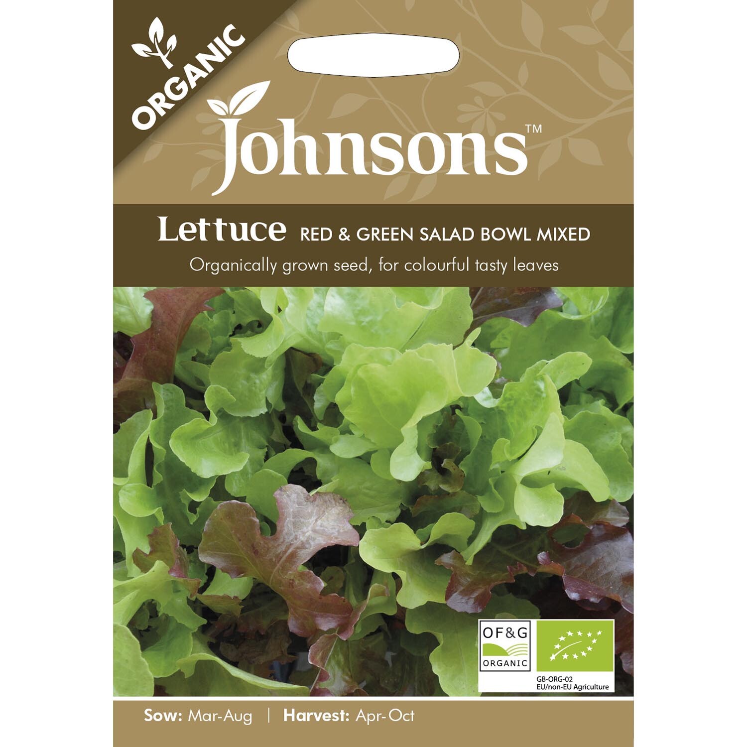 Johnsons Red and Green Lettuce Vegetable Seeds Image 2