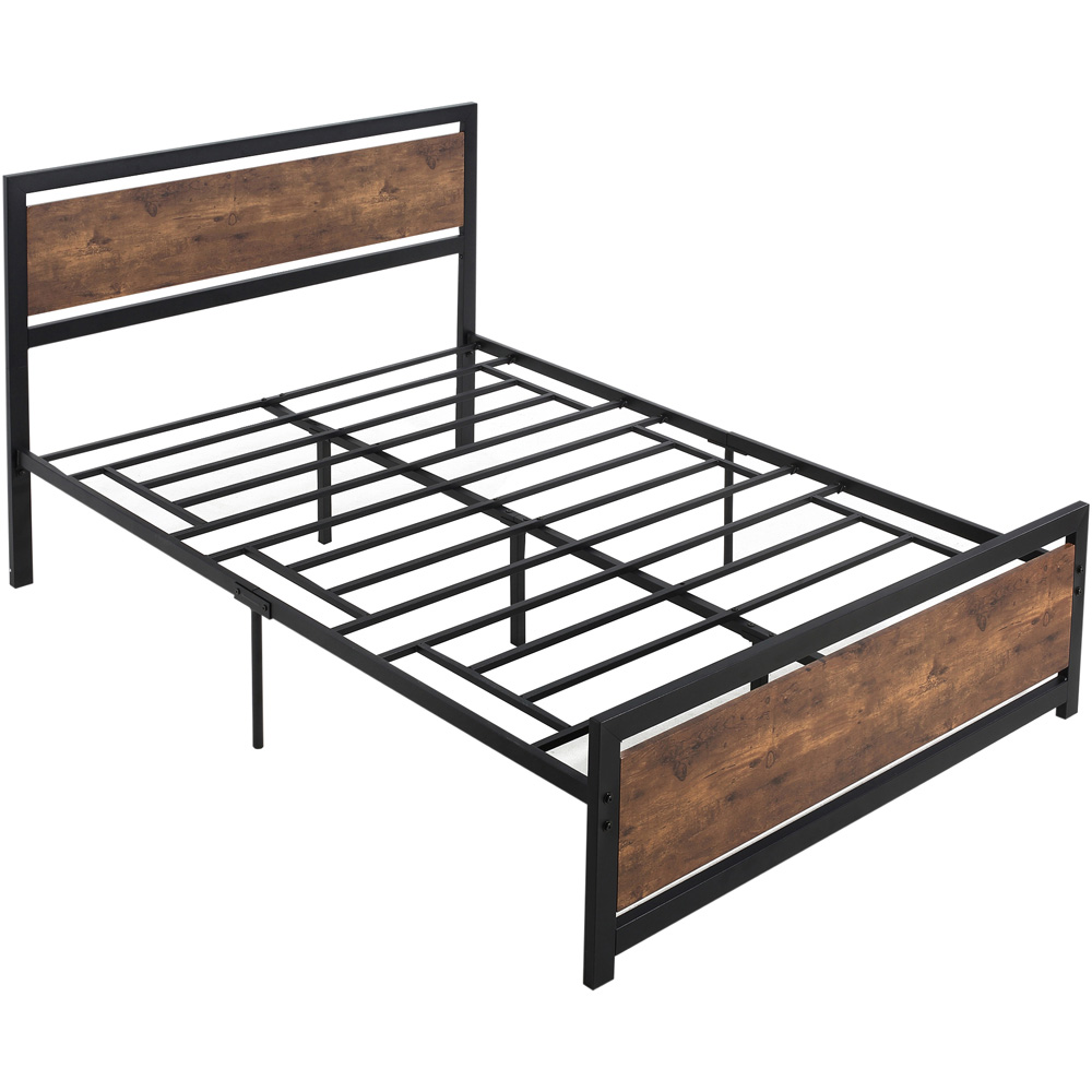 Portland Double Metal Bed Frame with Headboard and Footboard Image 2