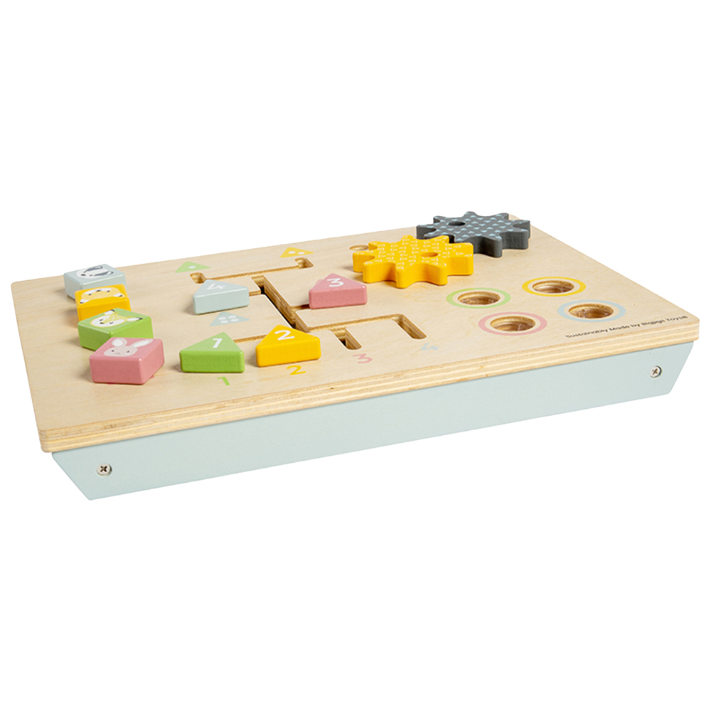 Bigjigs Toys FSC Wooden Tabletop Activity Bench Multicolour Image 3