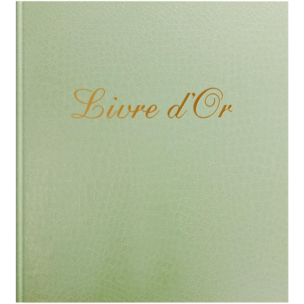 Exacompta Prestige Green Turquoise Guest Book with Gold Edges 140 Pages Image 1