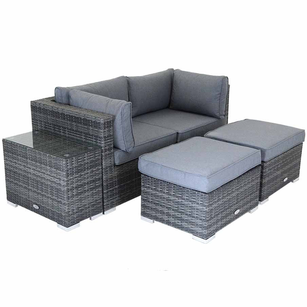 Charles Bentley 4 Seater Multifunctional Contemporary Lounge Set Image 2