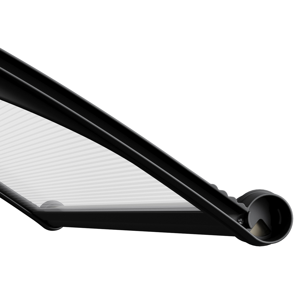 Living and Home Black Door and Window Outdoor Awning with Water Channel 1 x 1m Image 5