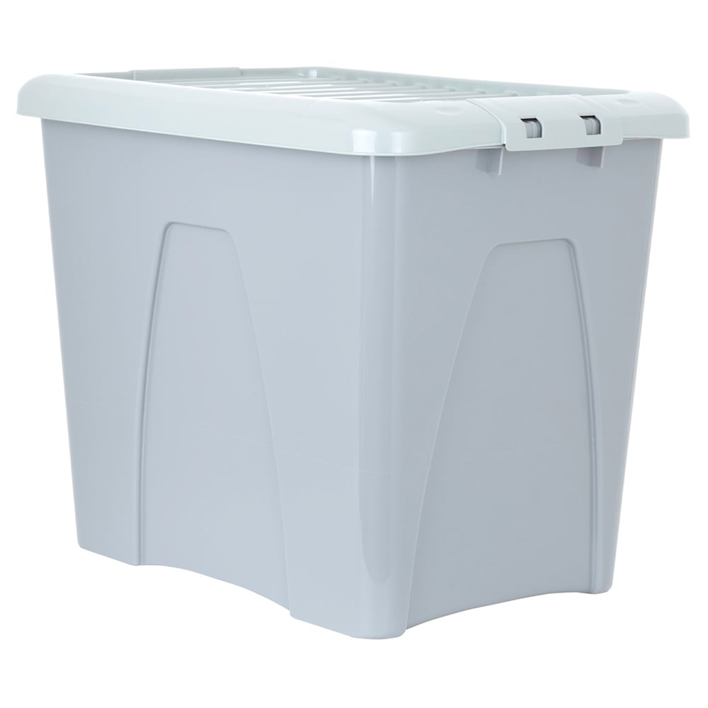 Wham 75L Soft Grey Home Upcycle Storage Box with Lid 2 Pack Image 4