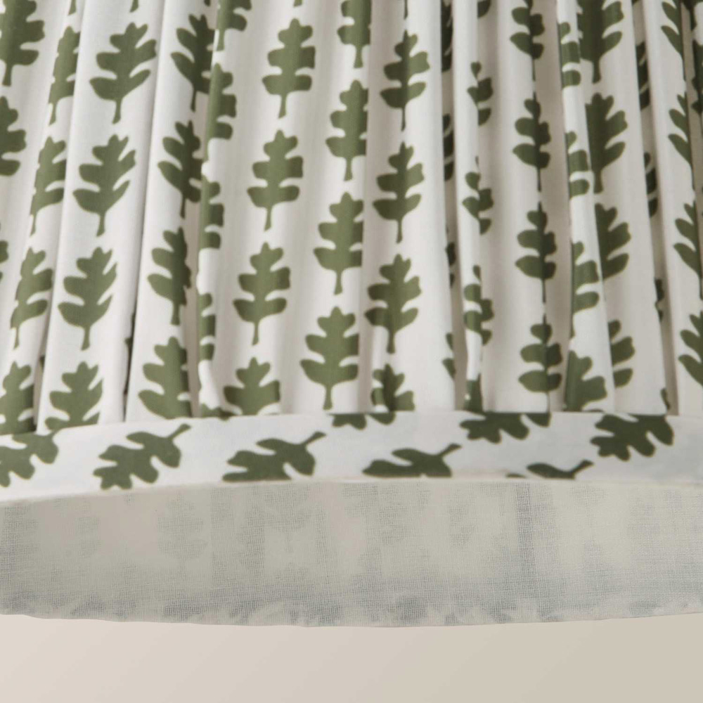 ValueLights Grange Green Floral Pleated Small Pendant Shade Image 3