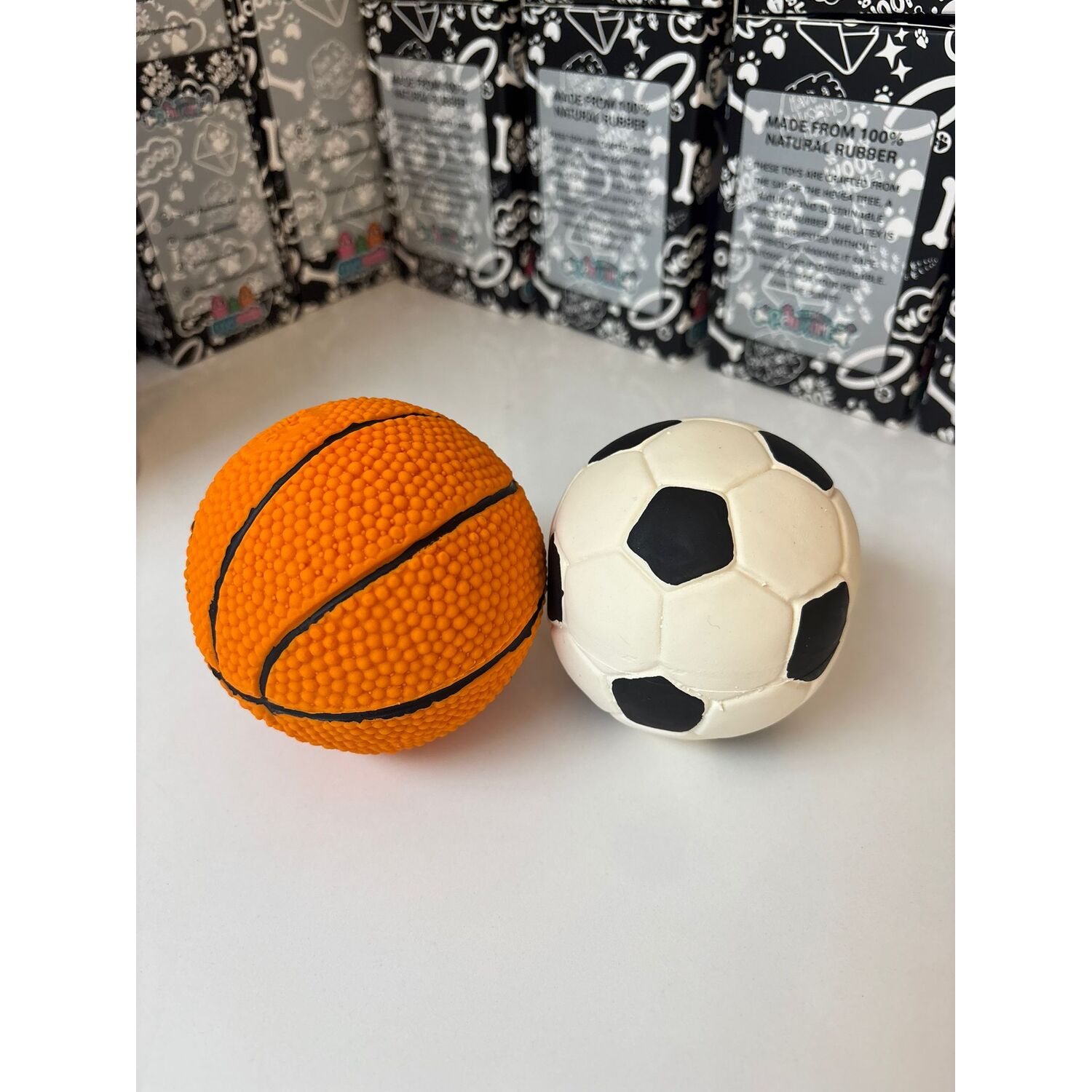 OVO Pals Small Football Squeaky Dog Toy Image 2