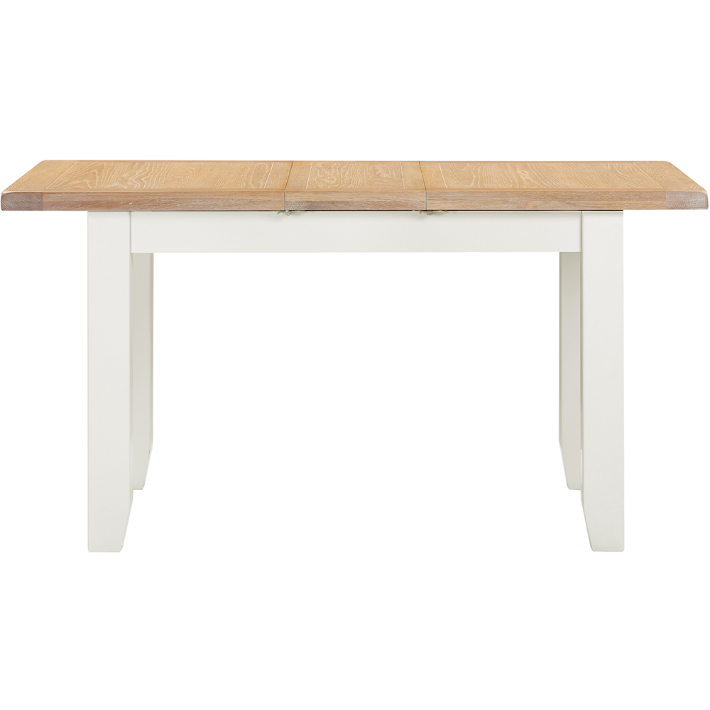 Seconique Windsor 8 Seater 120-150cm Extending Dining Table Ivory and Oak Image 4