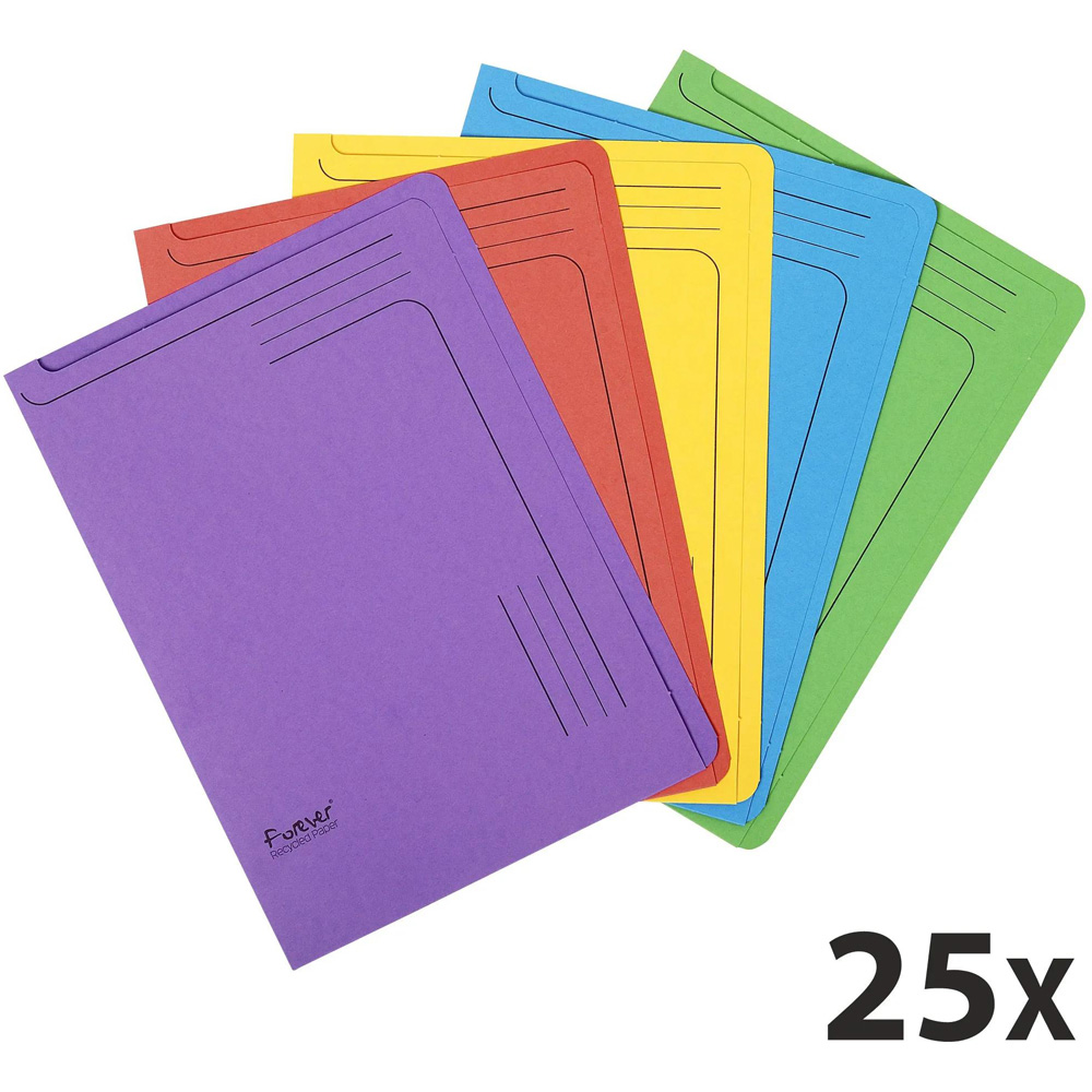 Exacompta Forever Assorted Colour Recycled Slip File 25 Pack Image 3