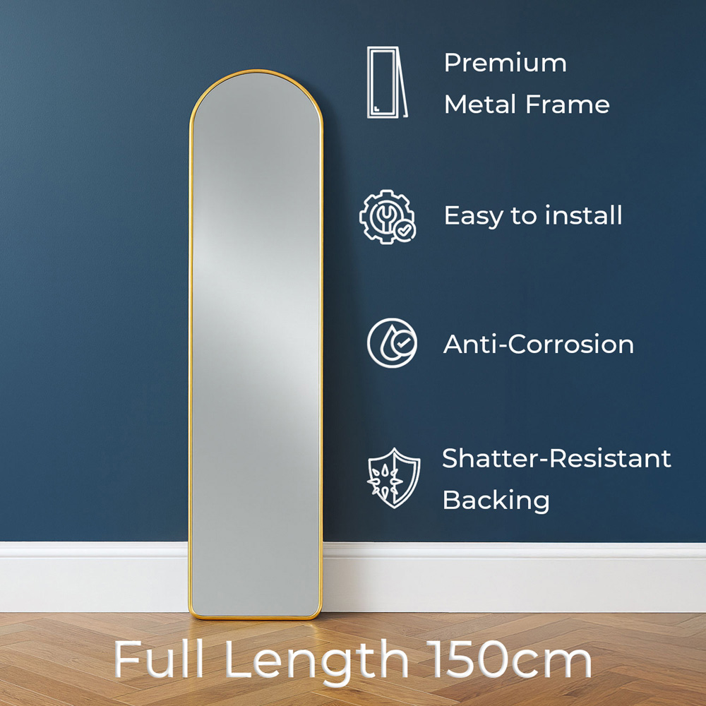 Neo Copper Metal Frame Full Length Mirror 40 x 150cm Image 7