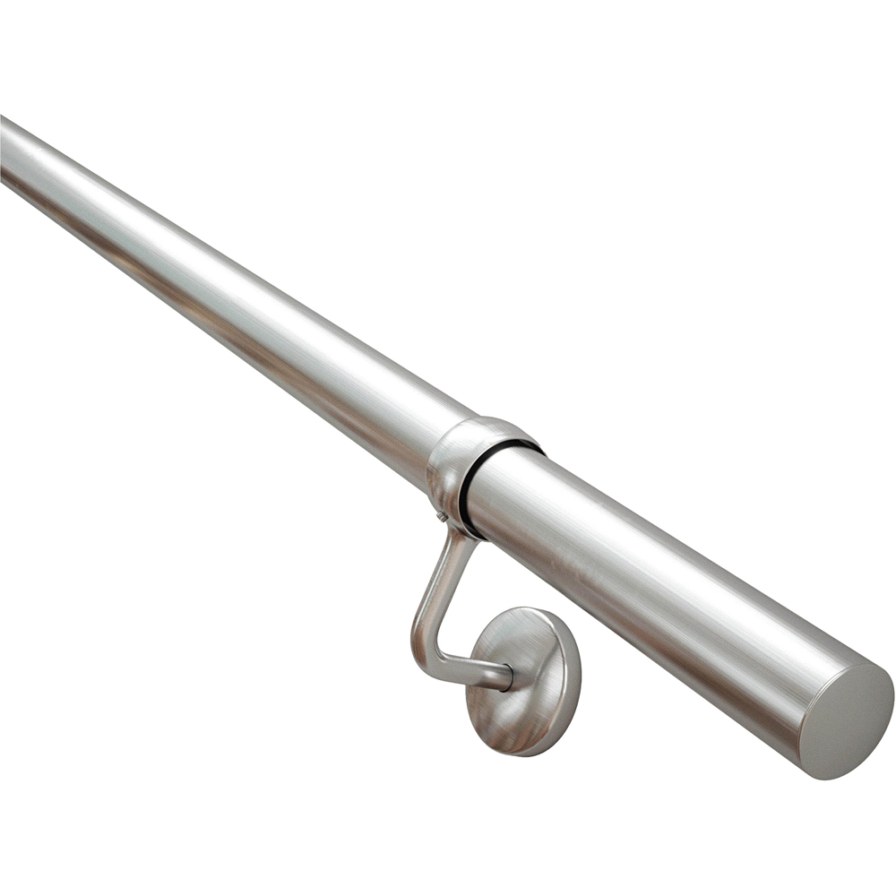 Rothley Brushed Steel Stair Handrail Kit 3.6m Image 2