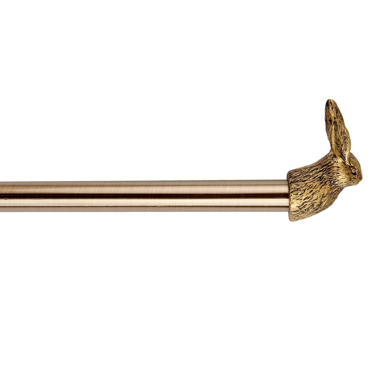 Rabbit 120-210cm Extendable Brass Curtain Pole Image