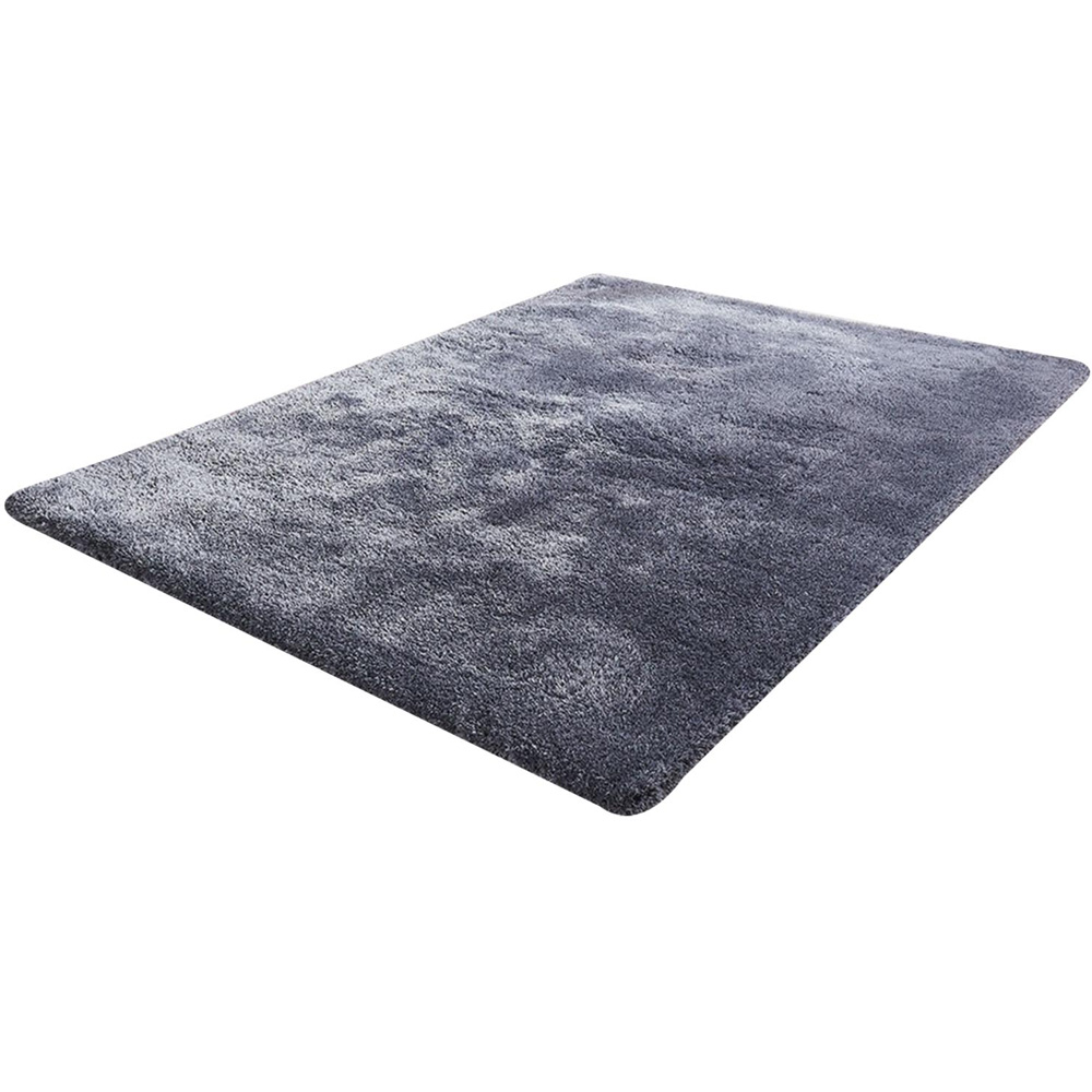 Grey Deluxe Shaggy Rug 90 x 150cm Image 1