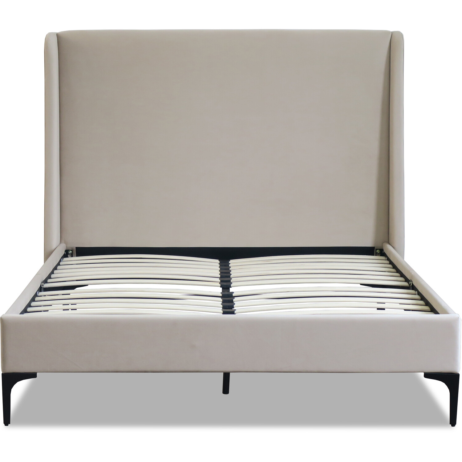 Lauren Double Cream Fabric Wooden Bed Image 5