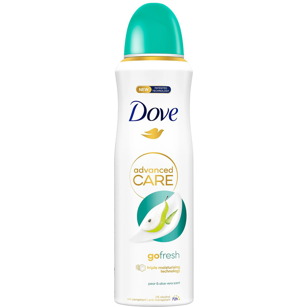 Dove Advanced Care Pear and Aloe Vera Go Fresh Anti-Perspirant Deo 200ml 12 Pack Image 2