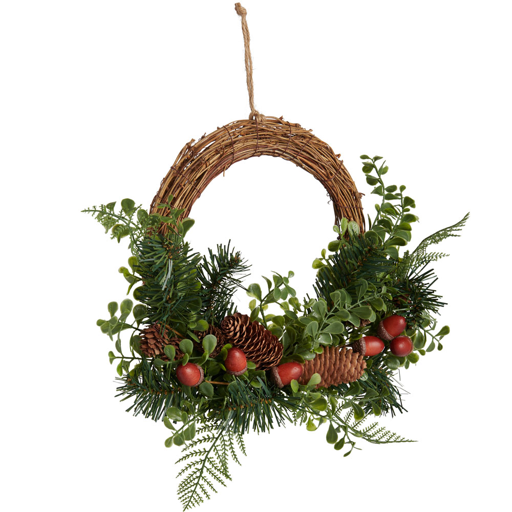 Wilko Rustic Nature Wreath 25cm Image 2