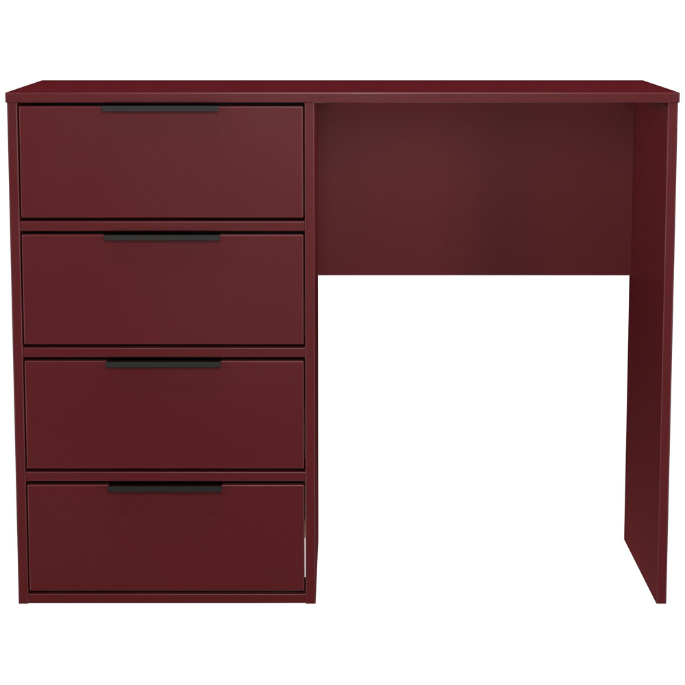 Crowndale Hong Kong 4 Drawer Red Matt Vanity Dressing Table Ready Assembled Image 2