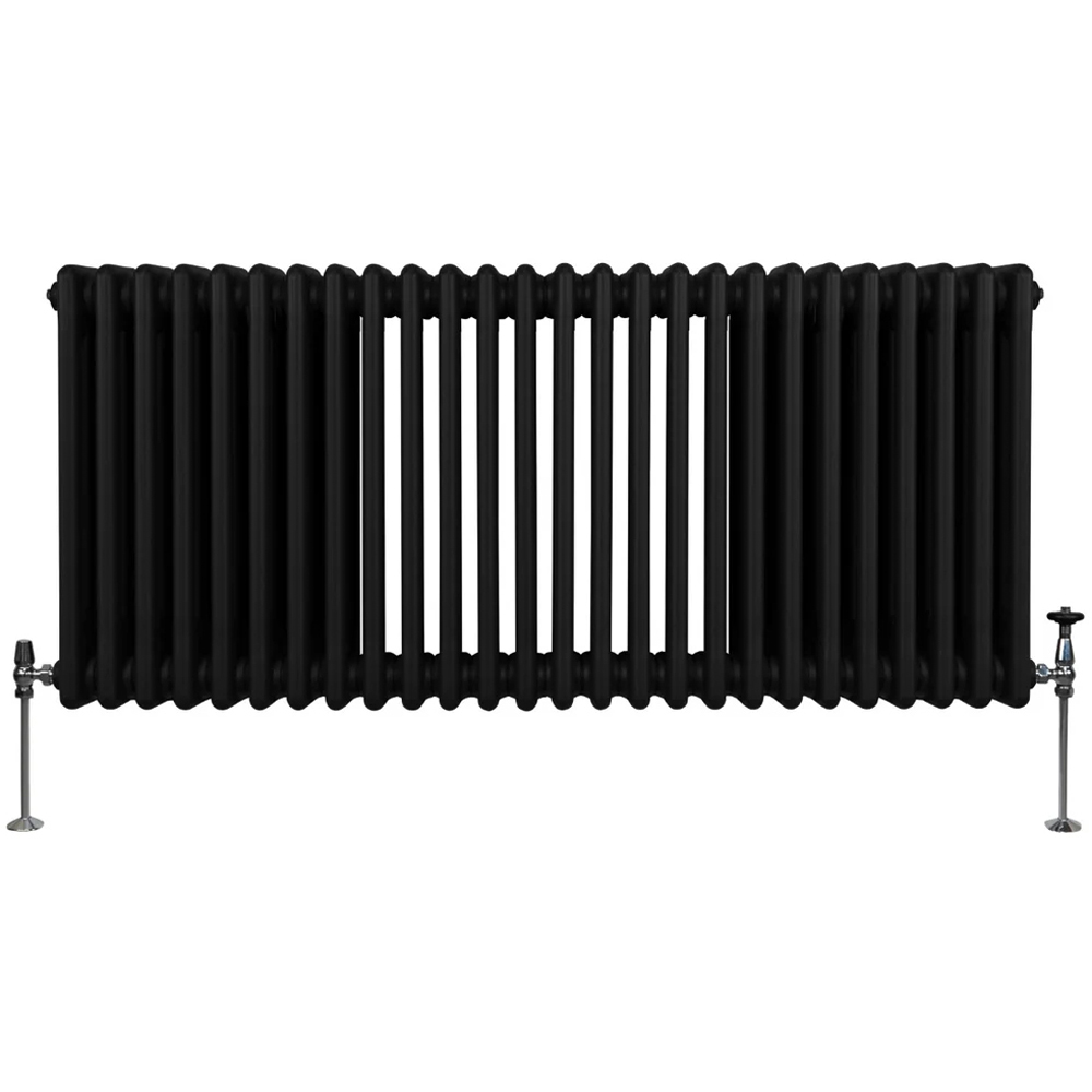 Monster Shop 6255 BTU Black Traditional 3 Column Radiator 600 x 1192mm Image 1