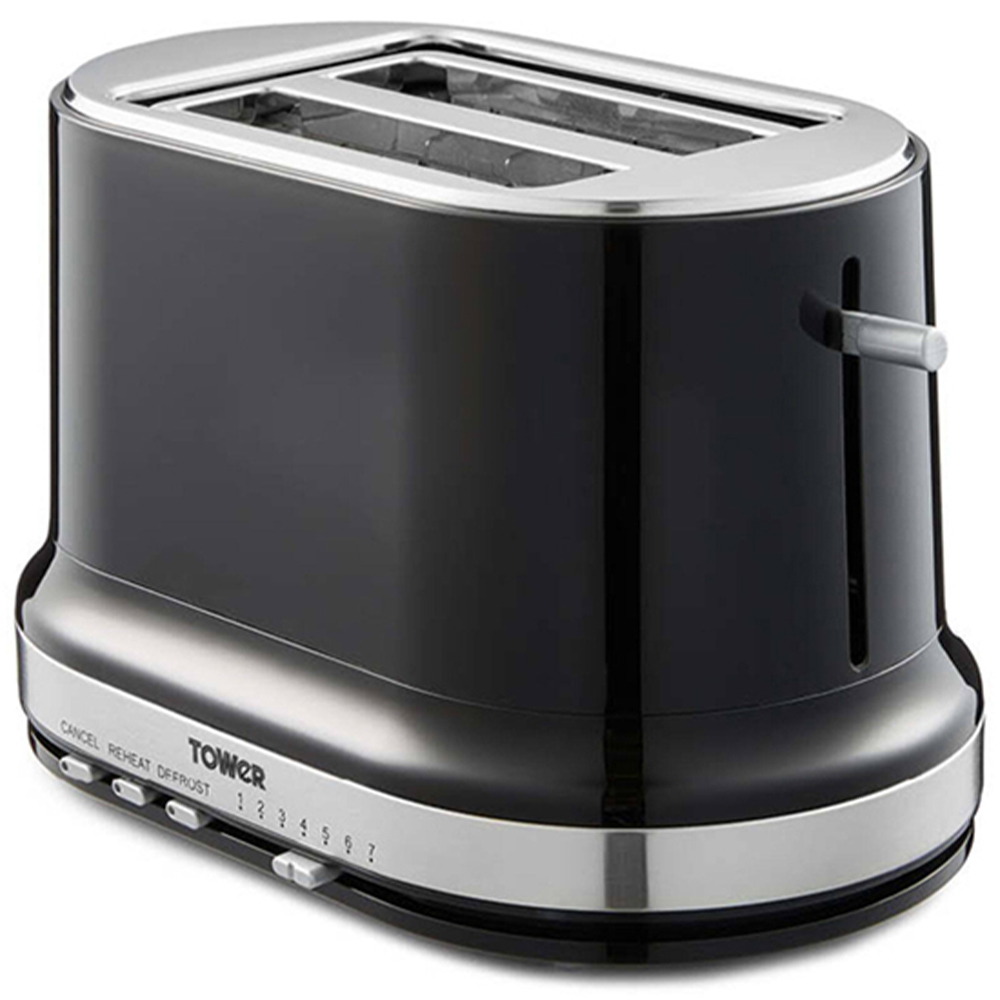 Tower T20043NOR Belle Black 2 Slice Toaster 800W Image 1