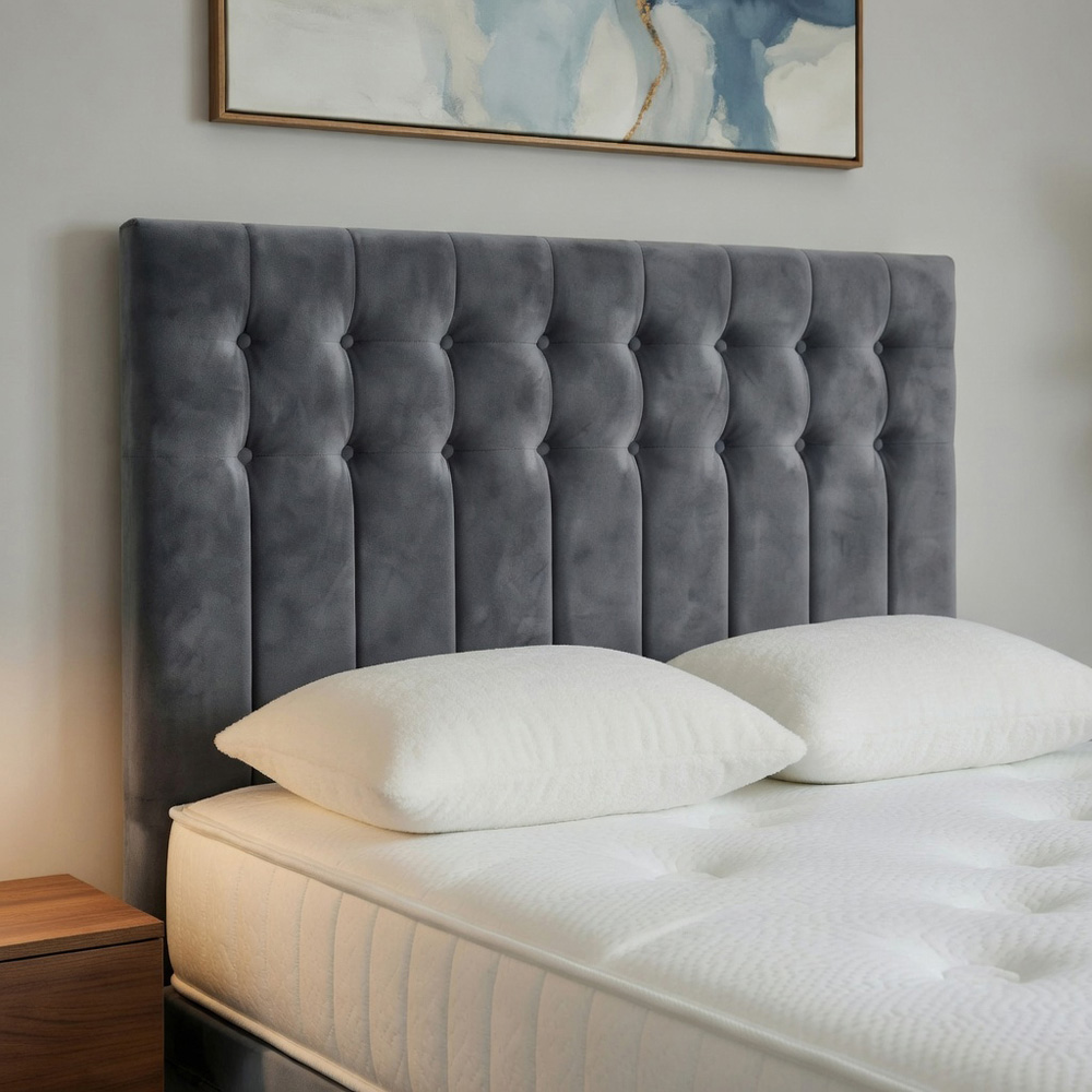 DS Living Casia Super King Size Grey Plush Velvet Divan Bed with 4 Drawer Image 3
