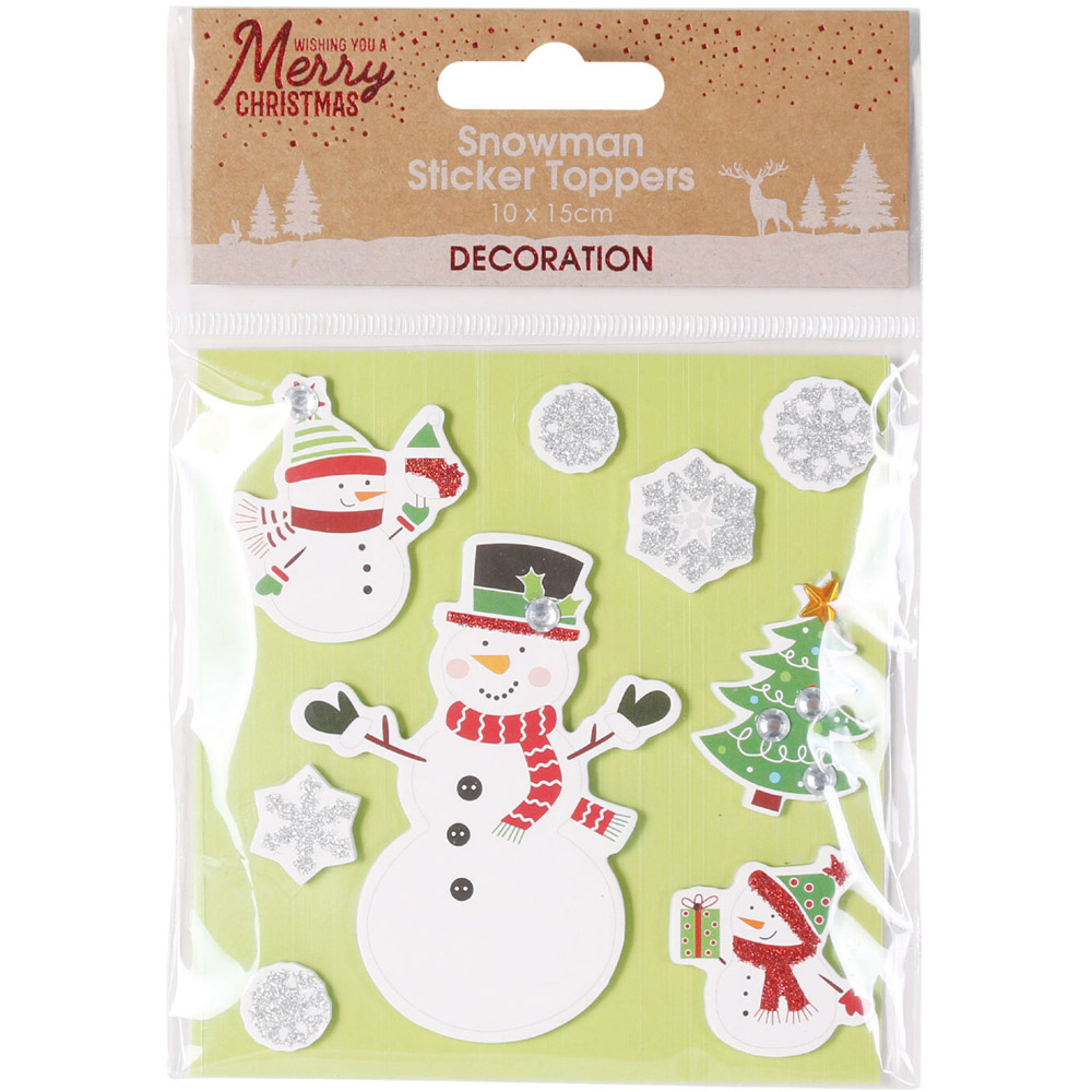 Snowman Sticker Toppers Image