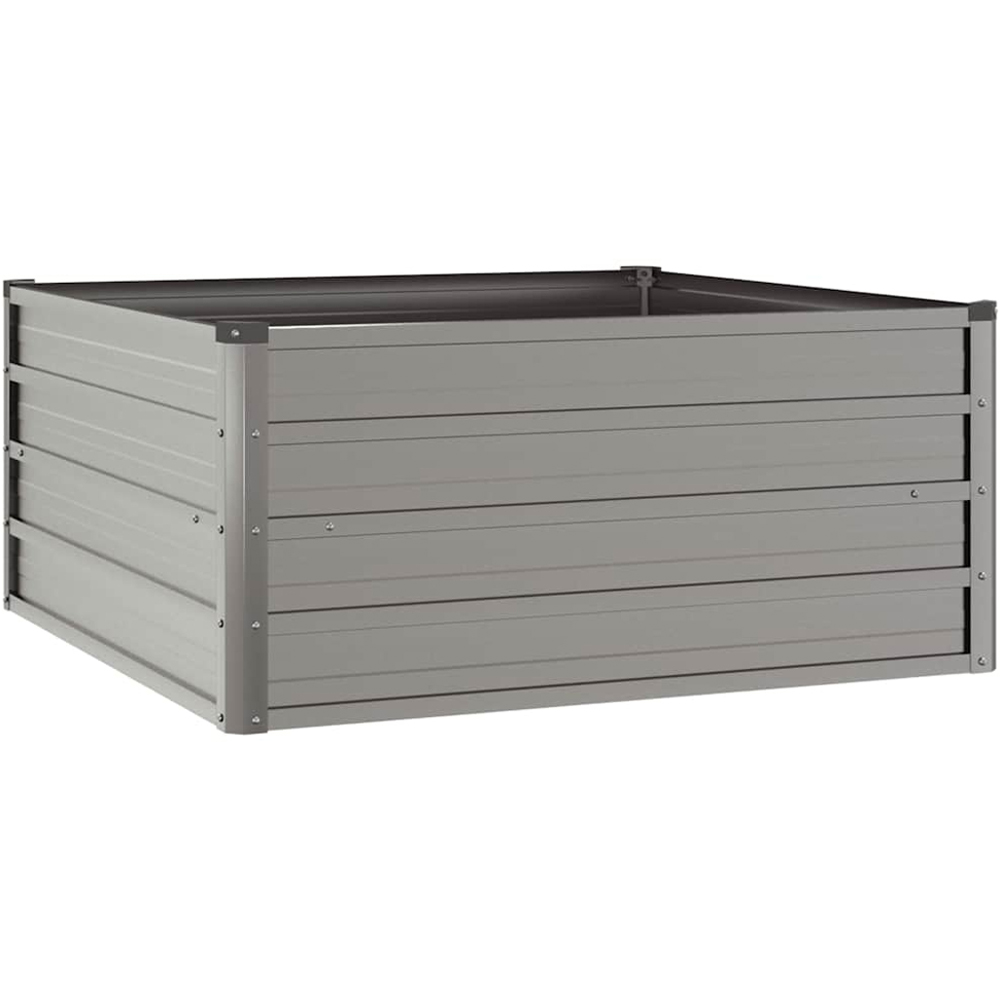 vidaXL Corten Steel Raised Garden Planter 100 x 100 x 45cm Image 2