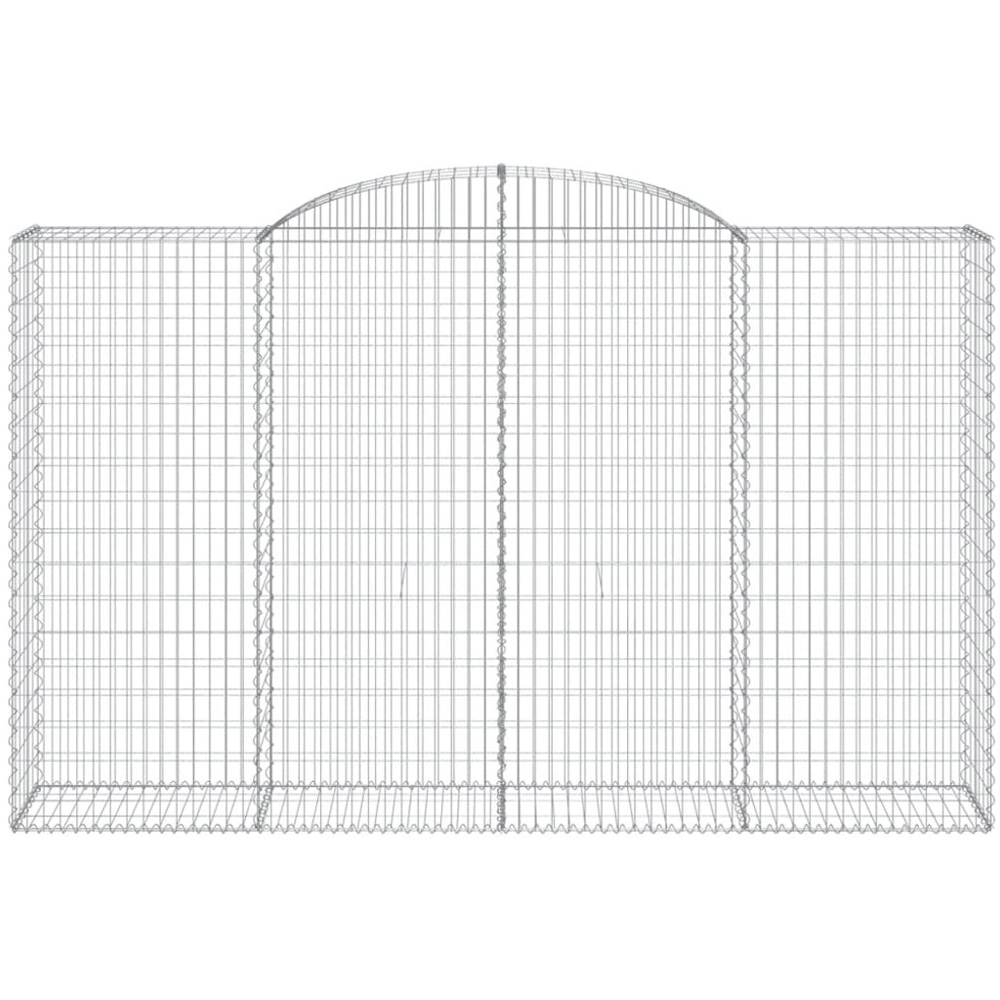 vidaXL Silver Galvanised Iron Gabion Basket 300 x 50 x 180/200cm 4 Pack Image 2