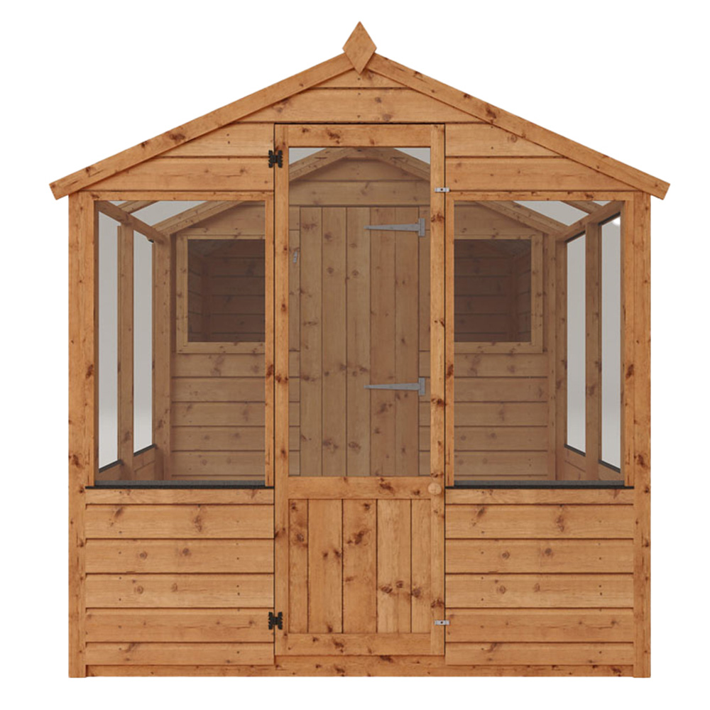 Mercia Wooden 8 x 6ft Traditional Apex Greenhouse Combi Shed Image 6