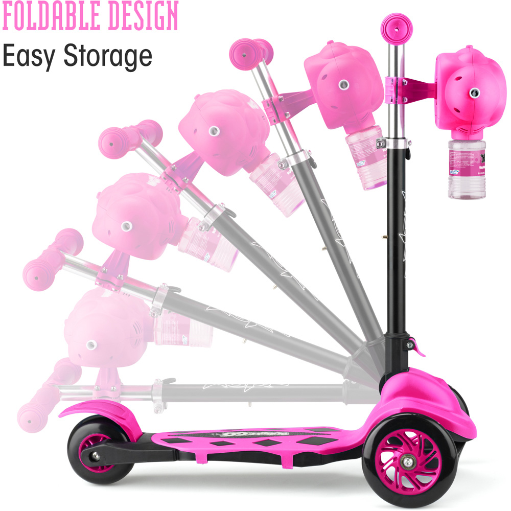Xootz Bubble Go Pink Foldable Tri Scooter Image 7