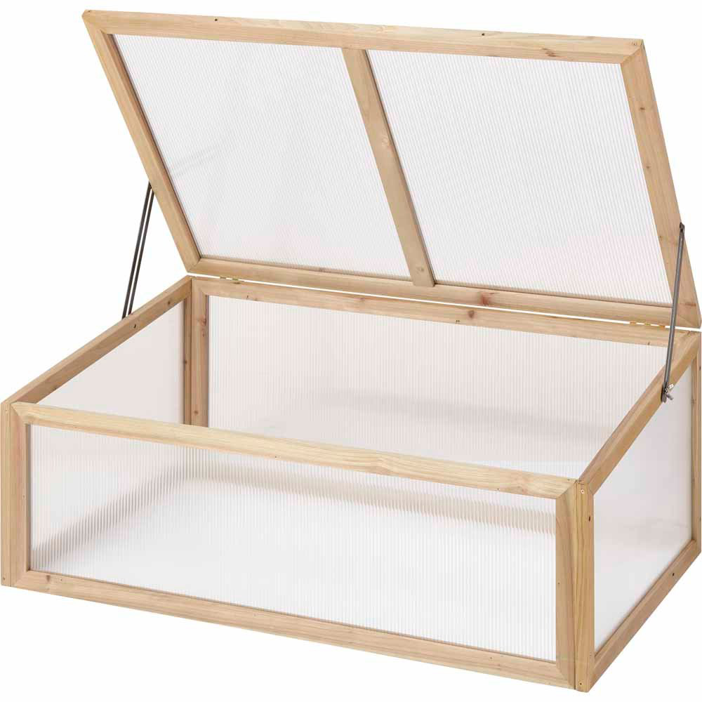 Wilko Wooden Cold Frame Greenhouse Image 4