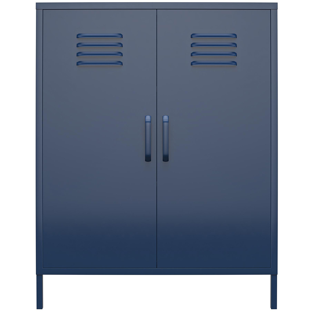 Dorel Bradford 2 Door 3 Shelf Navy Metal Storage Cabinet Image 3