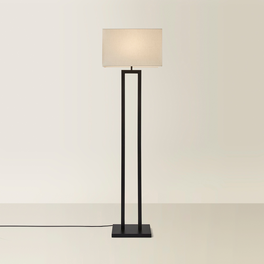 ValueLights Gloria Lamp Shade Black Double Stem Metal LED Floor Lamp Image 5