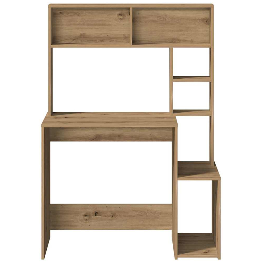 vidaXL 6 Shelf Computer Desk Artisan Oak Image 3