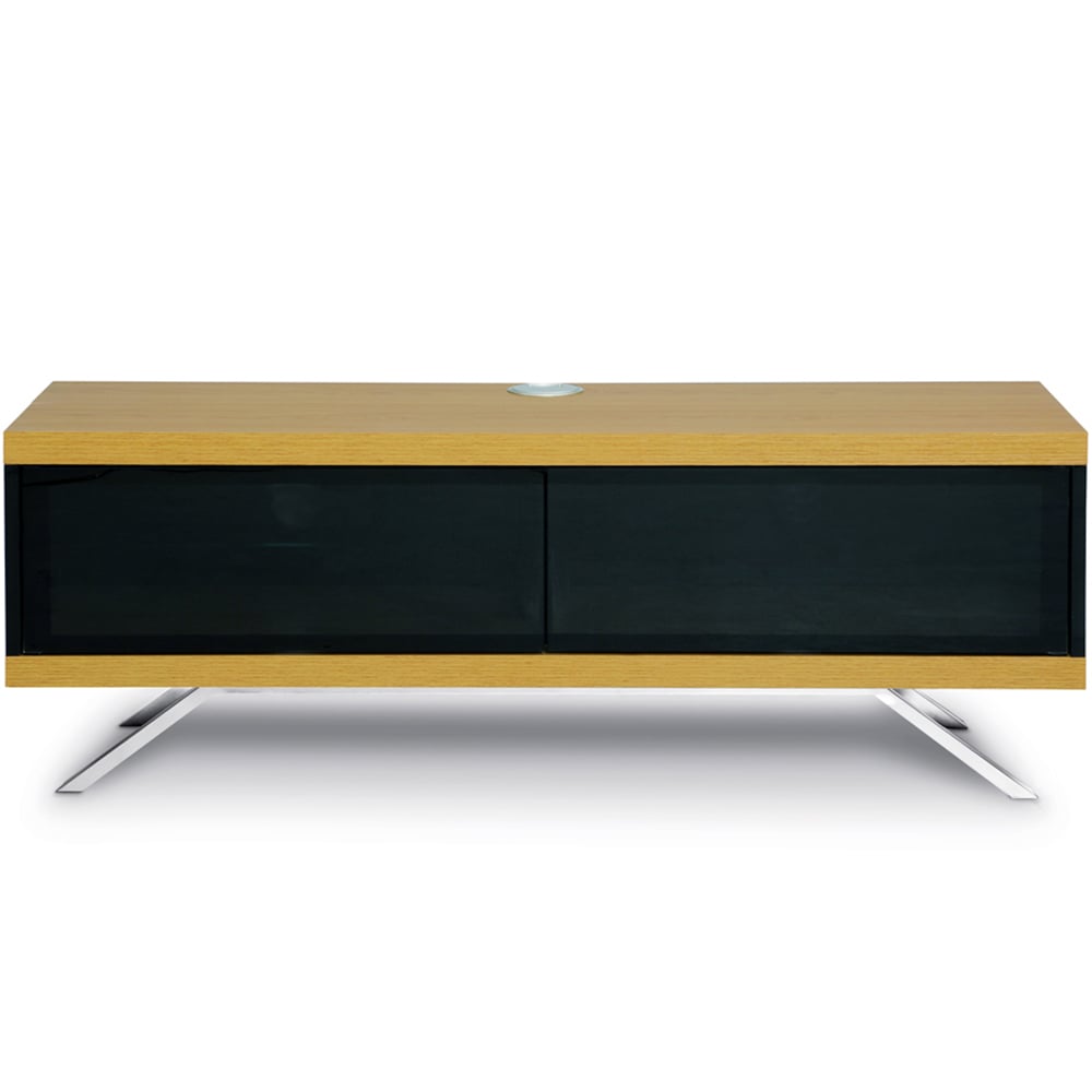 MDA Designs Tucana 1200 Hybrid 2 Drawer Oak TV Cabinet Image 3