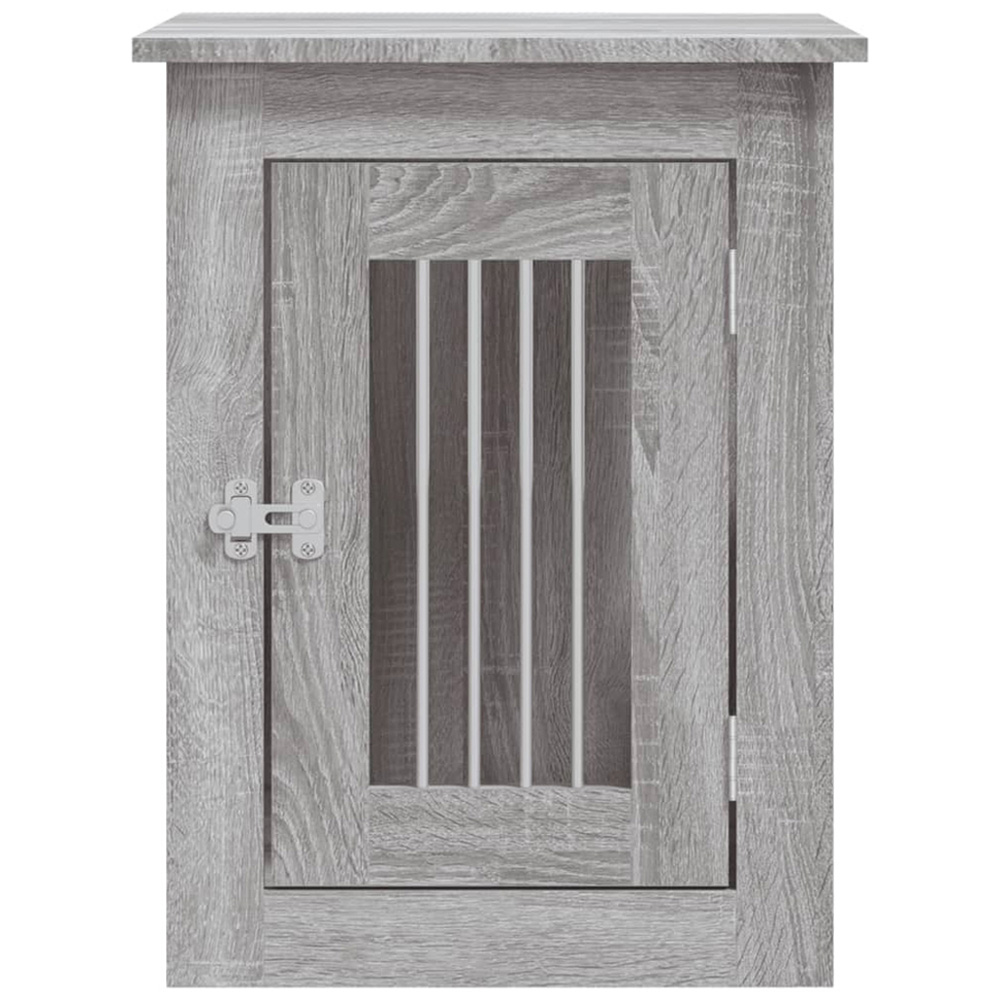 vidaXL Grey Sonoma Engineered Wood Dog Crate Furniture 59 x 45 x 62cm Image 7
