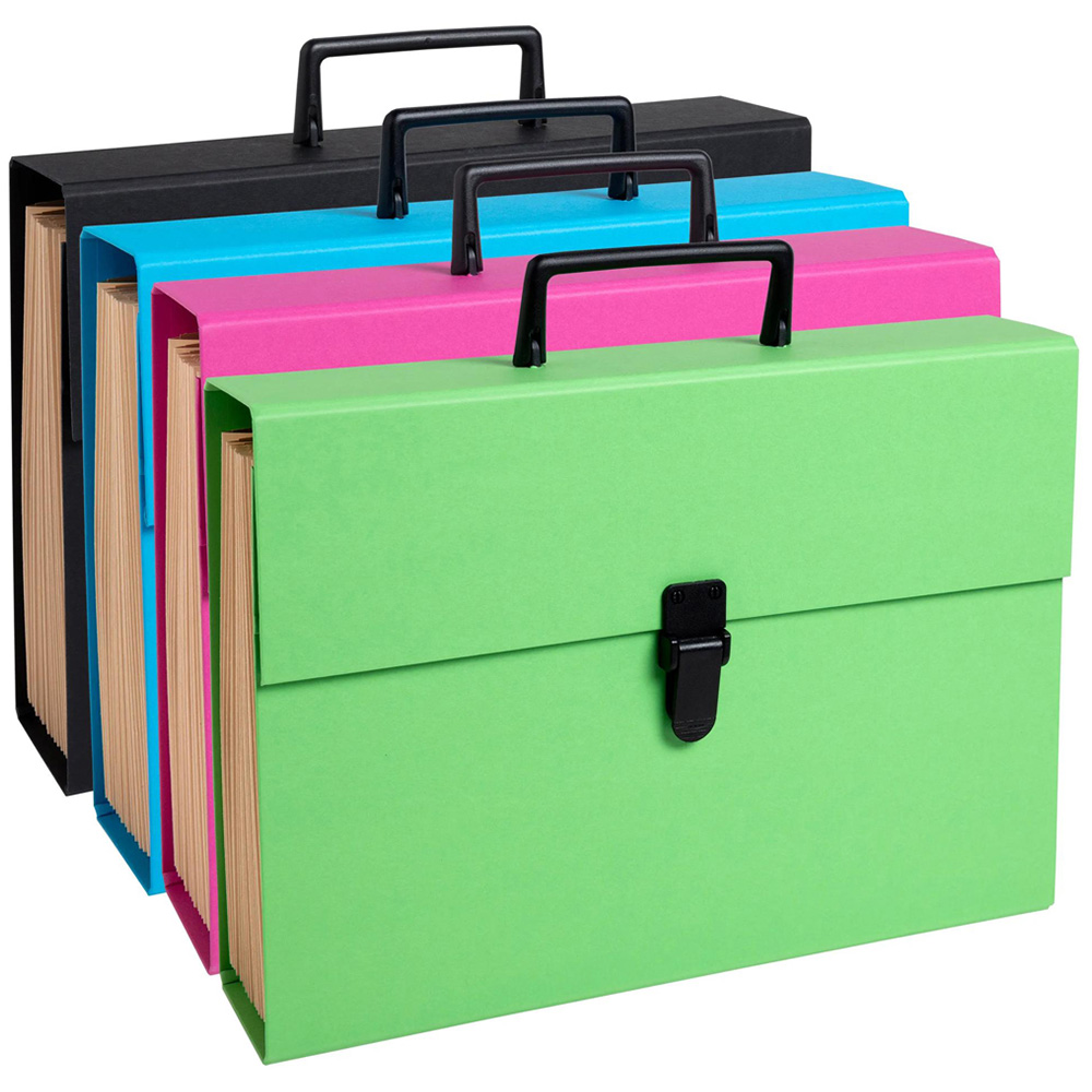 Exacompta Multicolour 20 Compartment Economy Expanding File 4 Pack Image 3