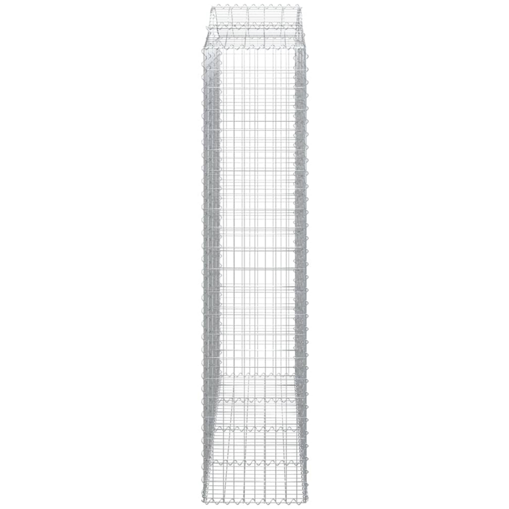 vidaXL Silver Galvanised Iron Arched Gabion Basket 200 x 50 x 220/240cm 2 Pack Image 3