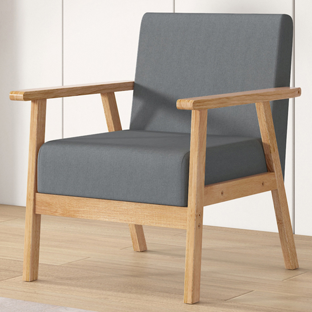 Grey Country Padded Armchair Image 1
