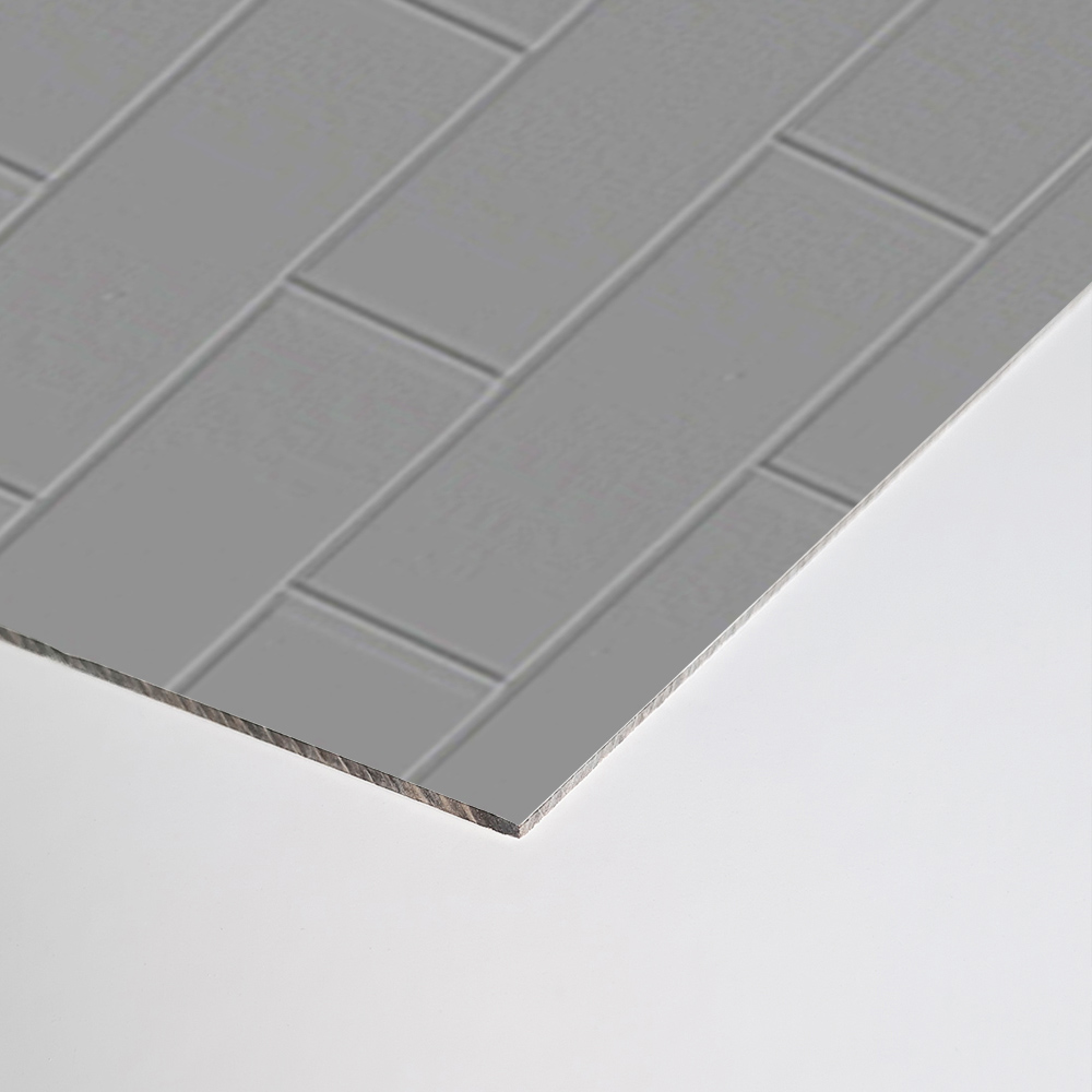 Wetwall Grey Composite Tile Shower Wall Panel 2440 x 1220mm Image 3