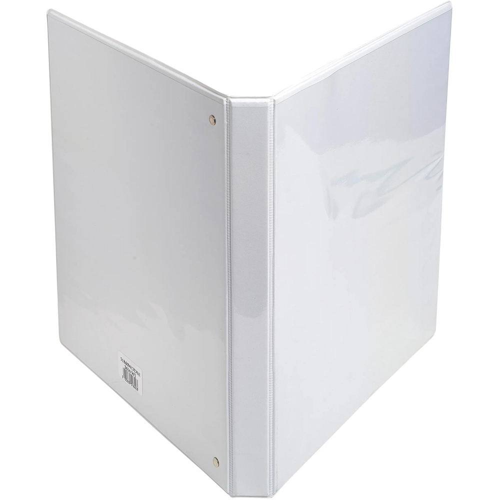 Exacompta Kreacover White Polypropylene 2D Ring Binder with 3 Pockets 15mm 10 Pack Image 3