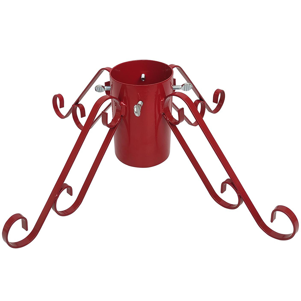 Steel Christmas Tree Stand - Red / 4 Inch Image