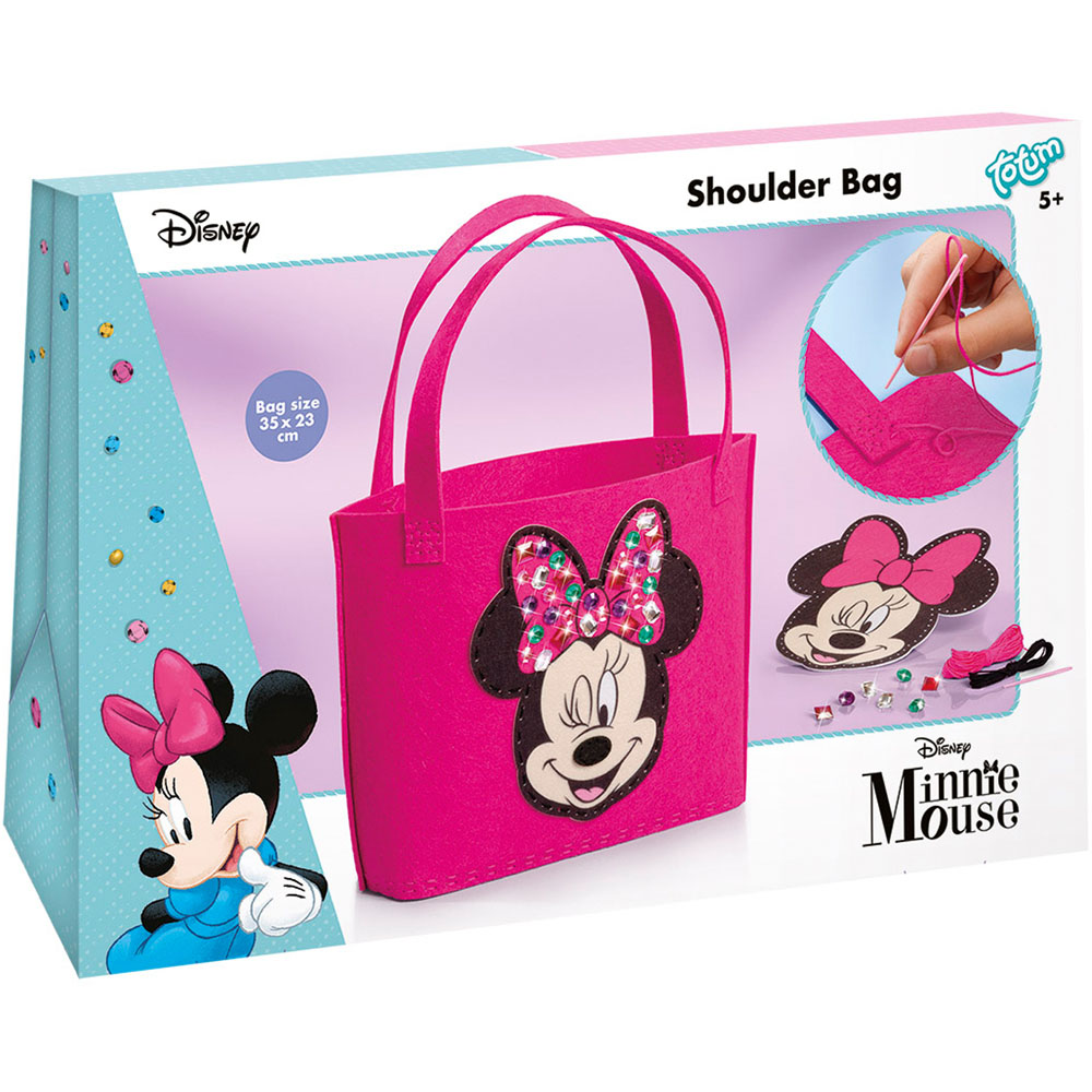 Disney Minnie Mouse Pink DIY Shoulder Bag Kit Image 1