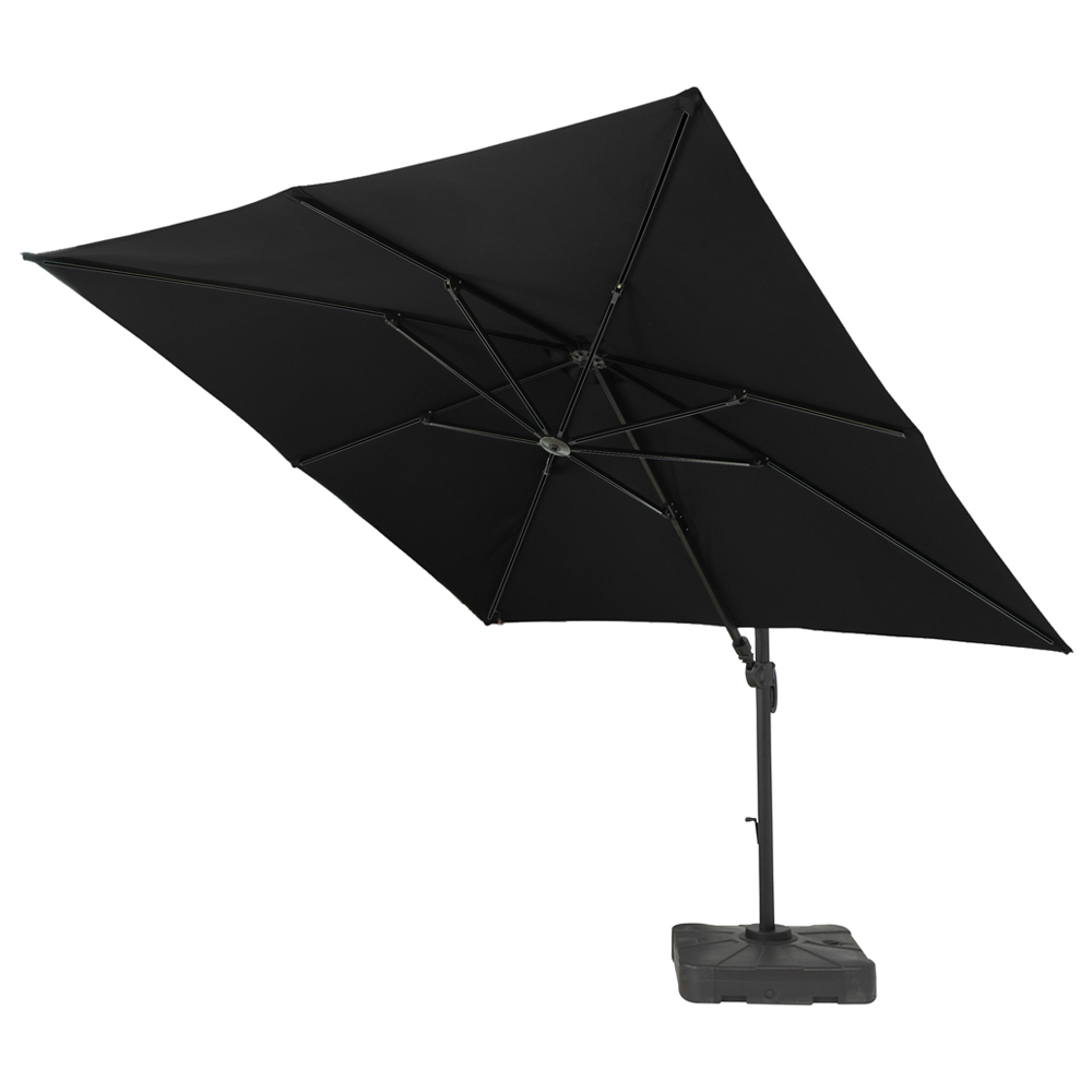 Royalcraft Grey Deluxe Square Overhanging Cantilever Parasol 3m Image 6