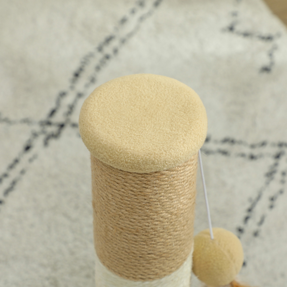 PawHut Brown Tall Cat Scratching Post 47cm Image 3