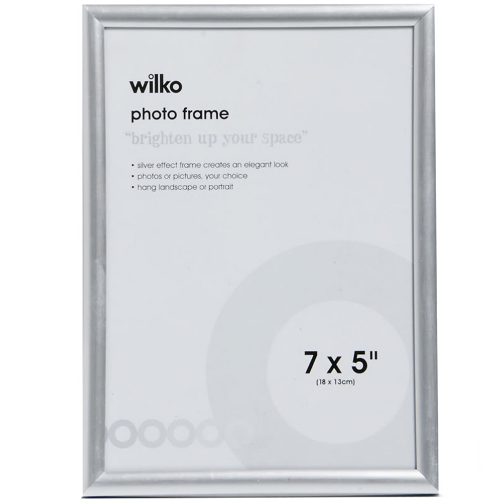 Wilko Silver-Effect Easy Photo Frame 7 x 5 Inch Image 1