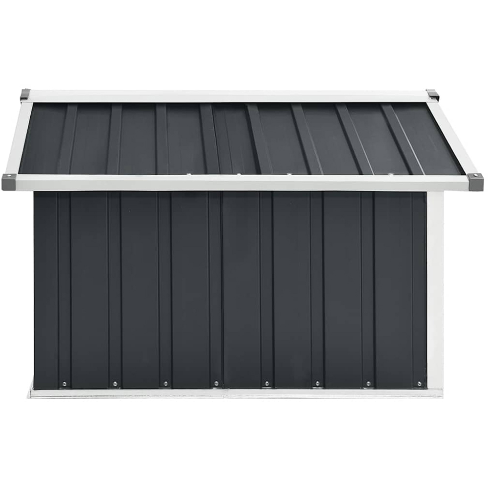 vidaXL 3 x 3.2ft Anthracite Galvanised Steel Apex Garden Lawnmower Shed Image 4