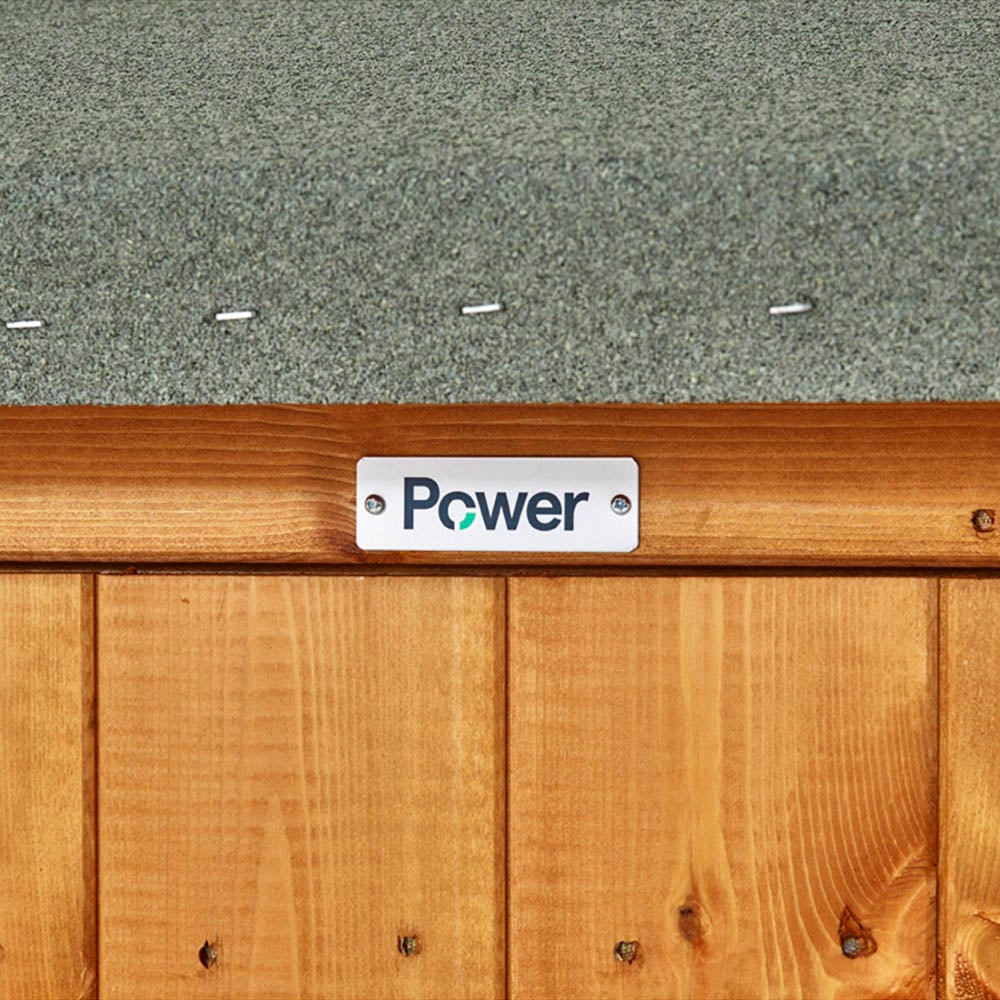 Power Sheds 20 x 6ft Double Door Pent Wooden Shed Image 3