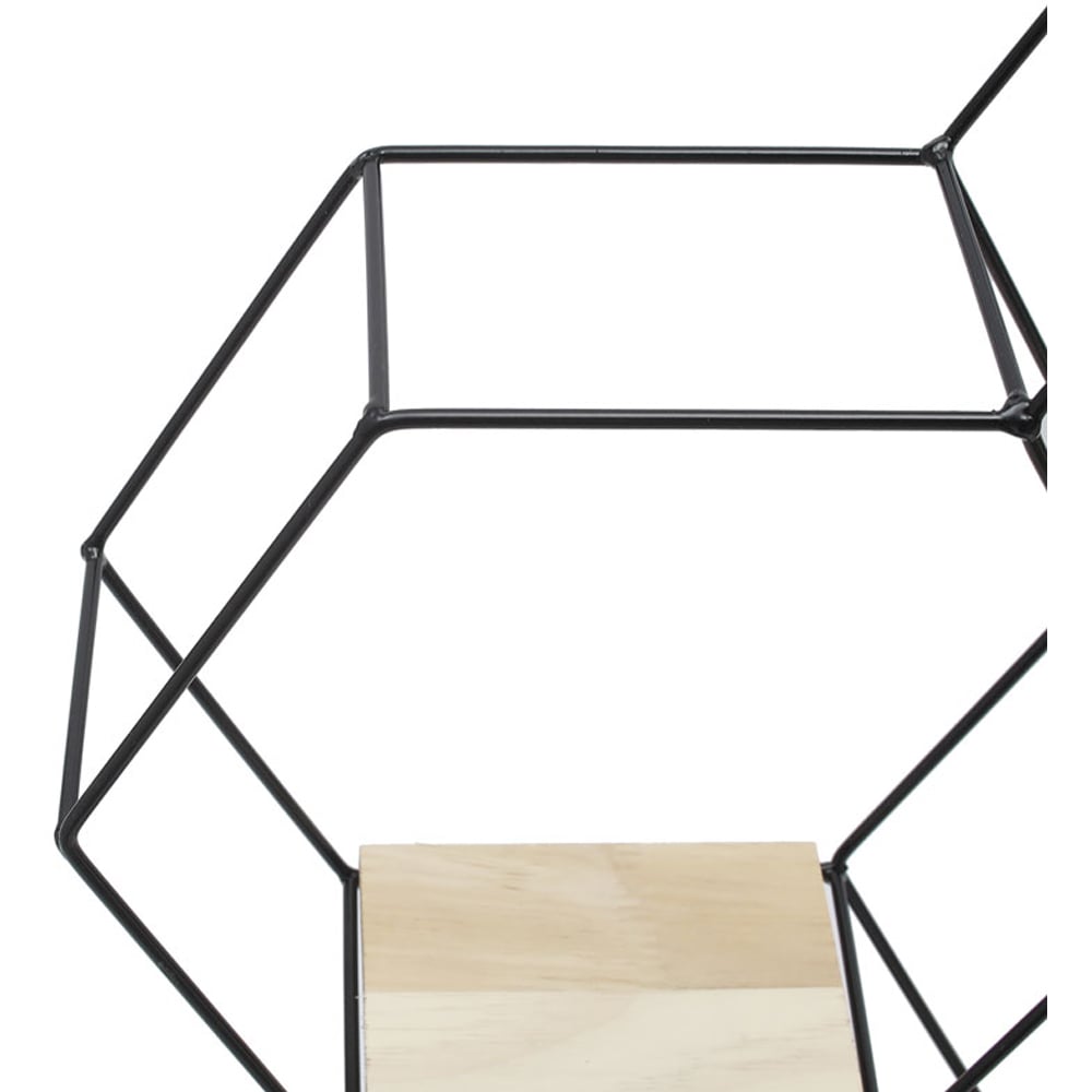 Living and Home 4 Shelf Hexagon Floating Decorative Wall Shelf Image 5